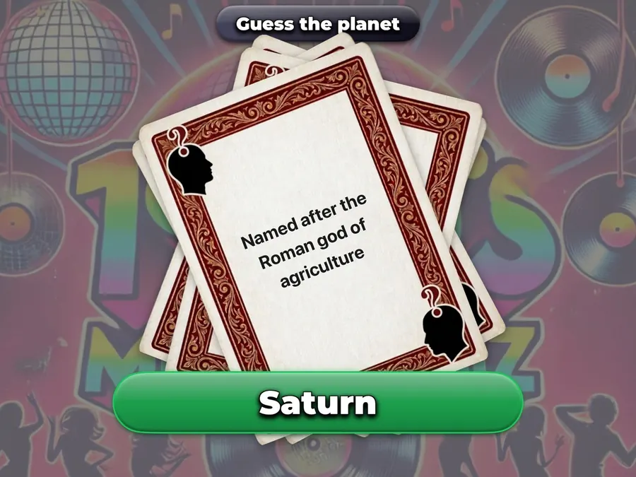 Breadcrumb clue cards dealt onto the screen